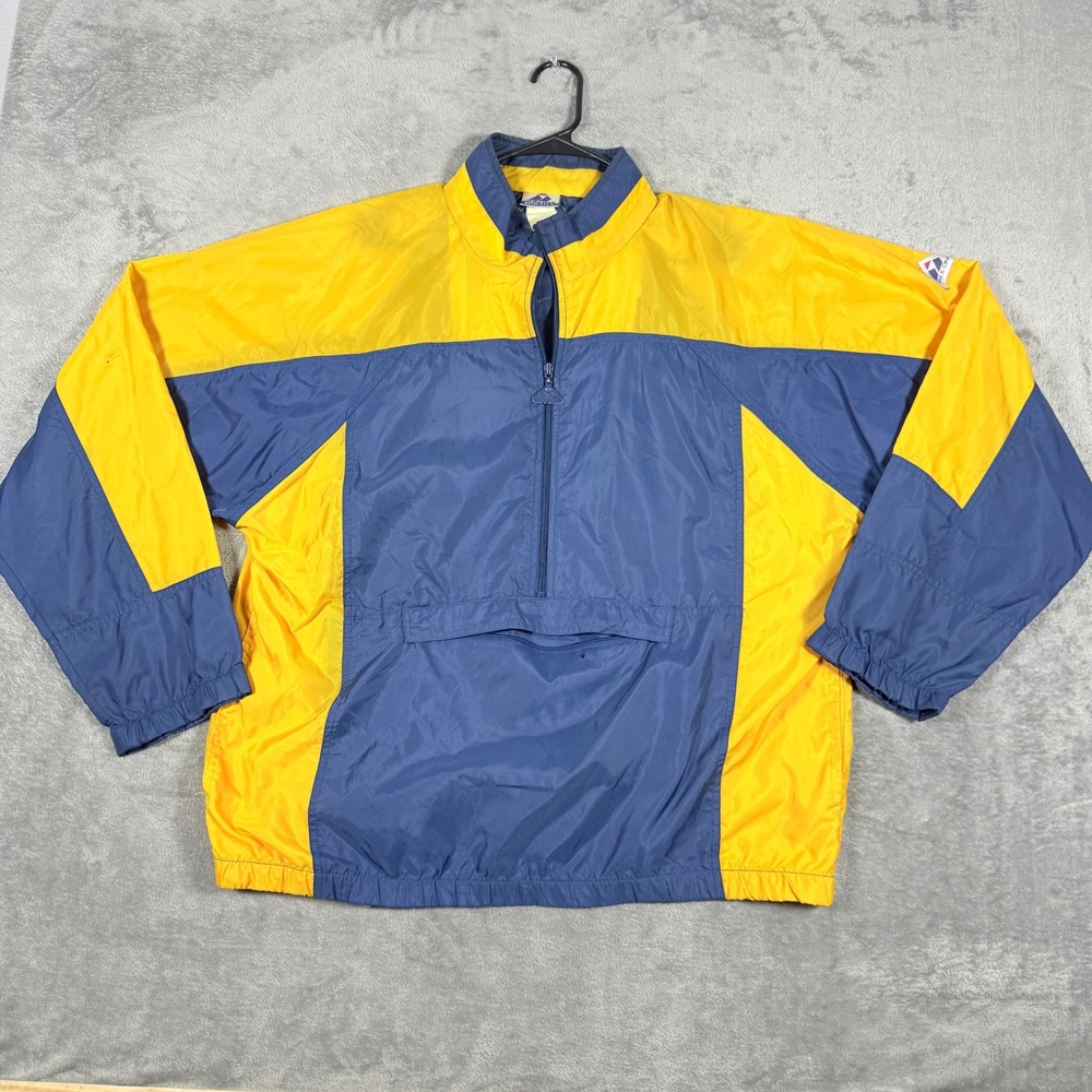 Vintage Apex One Mens XL 90's Windbreaker Pullover Colorblock Front Pouch